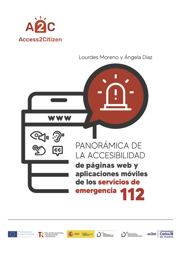 Panorámica de la accesibilidad de páginas web y aplicaciones móviles de los servicios de emergencia 112